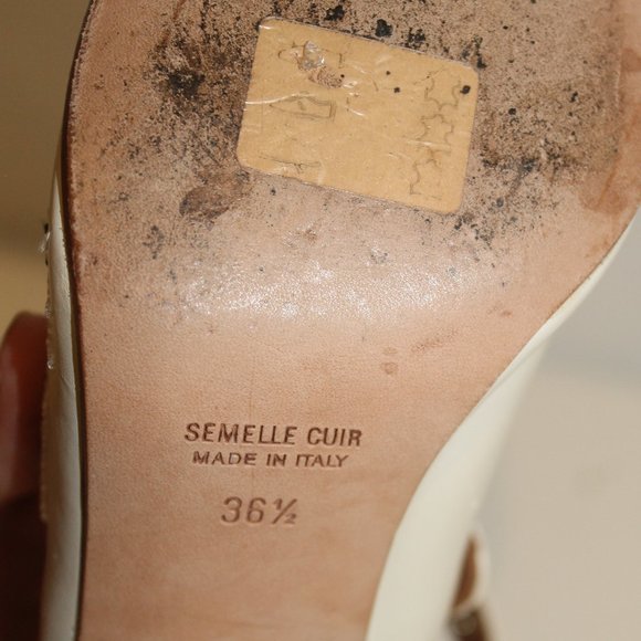 LAURENCE DACADE NELEN EDEN BEADED IVORY WHITE SANDALS - Picture 16 of 16